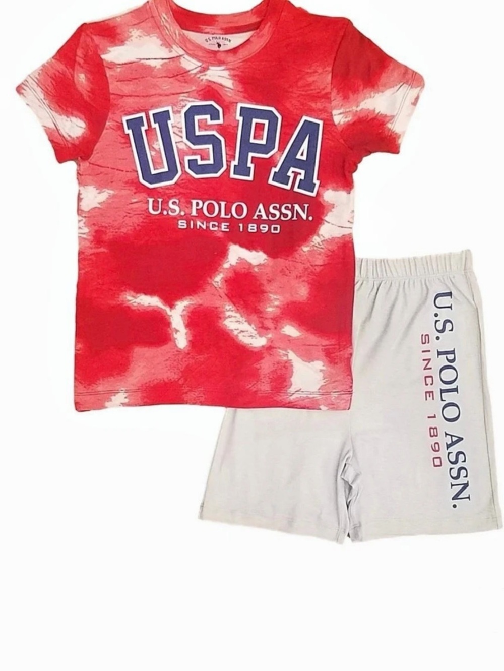 U.S. Polo Assn. Kids Tie-Dye Short Set